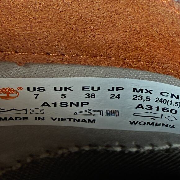 Timberland Eleonor Street Brown Tan Casual Leather Ankle Boots Women’s Size 7 - Picture 10 of 11